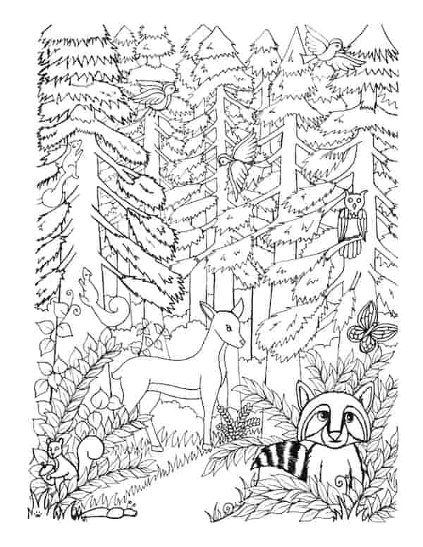fall coloring page for kids
