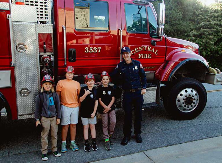 Driving to School in a Fire Engine