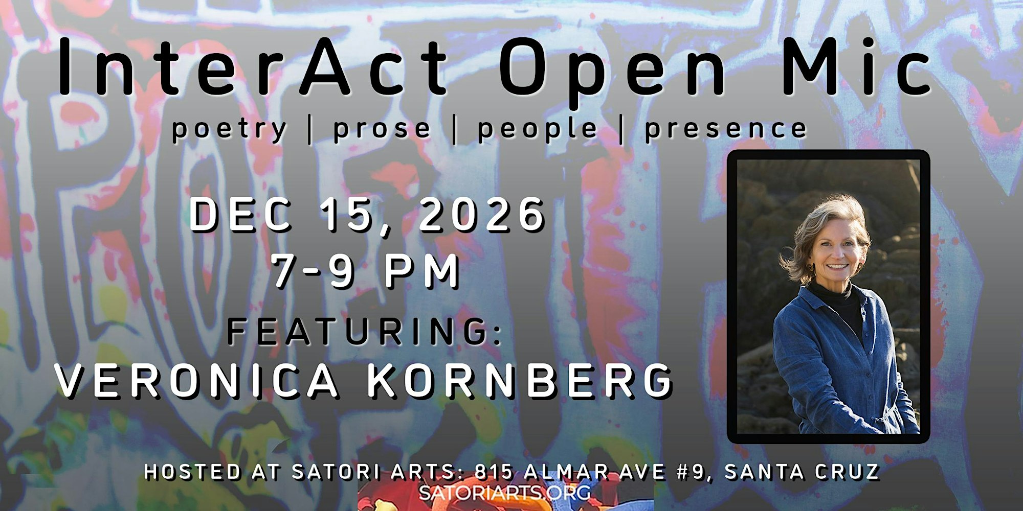 InterAct Open Mic with Featured Poet Veronica Kornberg