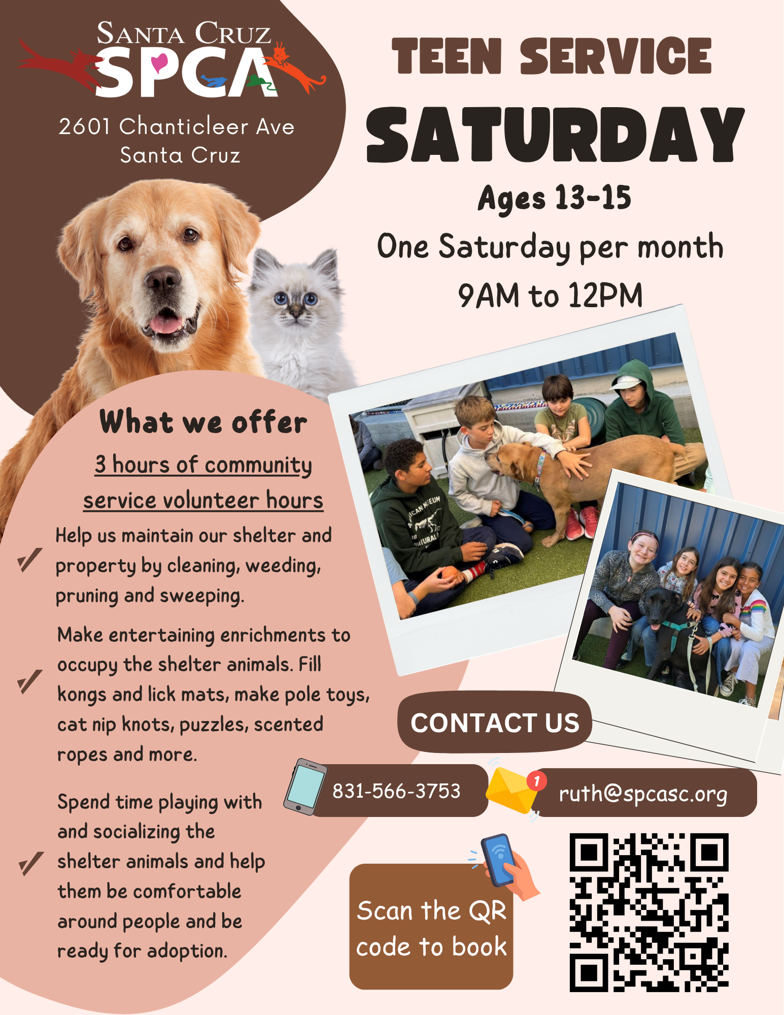 SPCA Teen Service Saturday